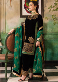 Miraal 953 3-Piece Embroidered Velvet Suit Embroidered Organza Dupatta