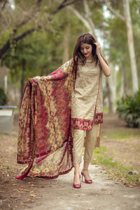 KY- Lawn Dress D- 072