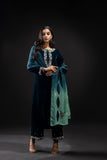 Miraal 7002 Embroidered Velvet Dress with Embroidered Karandi Shawl