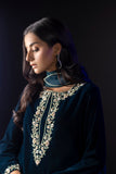 Miraal 7002 Embroidered Velvet Dress with Embroidered Karandi Shawl