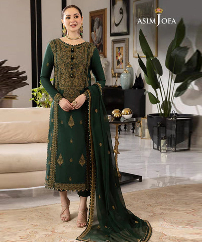 Lawn 3PC Embroidered With Chiffon Embroidered Dupatta-5022