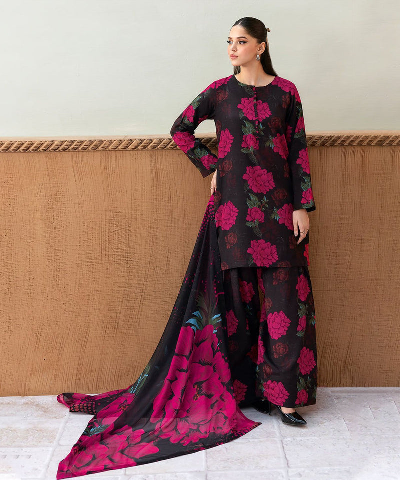 3PC KARANDI PRINTED SHIRT WITH KARANDI PRINTED DUAPTTA AND TROUSER -1711