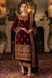Zainab Chotani ZC-221 Embroidered Velvet Three piece Winter Collection...BL
