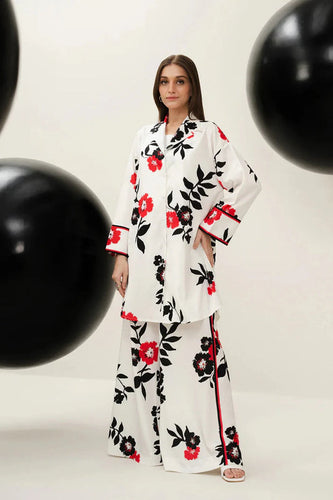 KY -722 Printed Airjet Viscous Silk two Piece