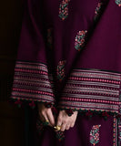 Dhanak 3PC Embroidered Shirt with Dhanak Embroidered Dupatta-3563