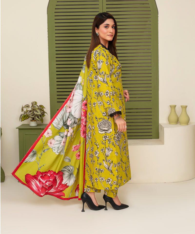 KHADDAR 3PC WITH KHADDAR PRINTED SHIRT & TROUSER-902