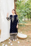Miraal 967-3PC Velvet Embroidered Dress With Velvet Embroidered Shawl