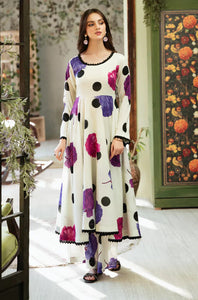 KY - Printed Airjet Viscous Silk Three Piece