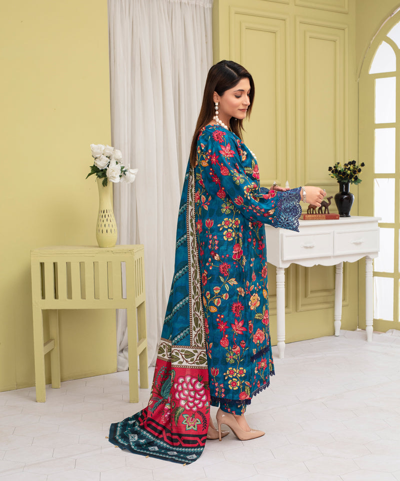 KHADDAR 3PC WITH KHADDAR PRINTED SHIRT & TROUSER-905