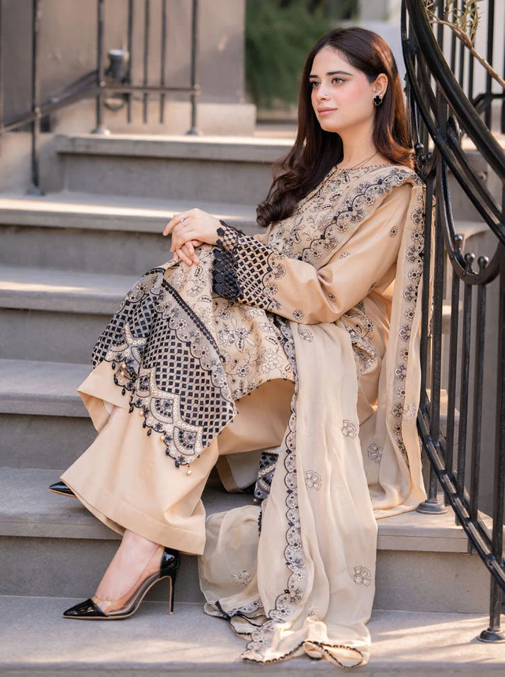 Dhanak 3-Piece Embroidered Dress D-GD 43