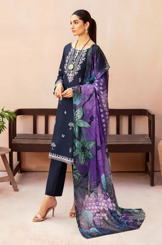 KY- Lawn Dress D- 129