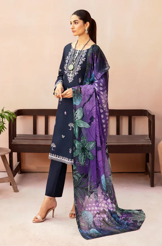 KY- Lawn Dress D- 129