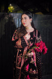 Miraal 7007 - Embroidered Velvet Dress with Embroidered Dupatta