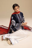 Dhanak-3PC Embroidered Shirt with Digital Printed Wool Shawl-3324