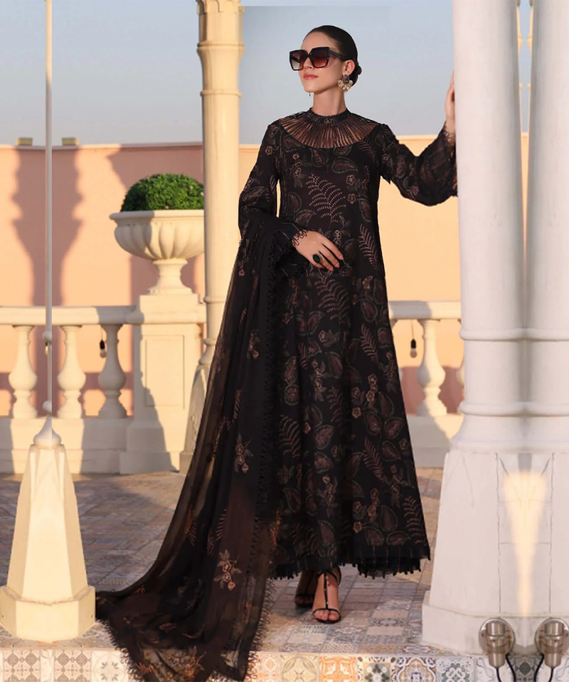 Dhanak 3PC Embroidered With Chiffon Embroidered Dupatta-159