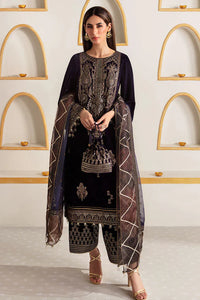 Miraal 7001 Embroidered Velvet Dress with Organza Embroidered Dupatta