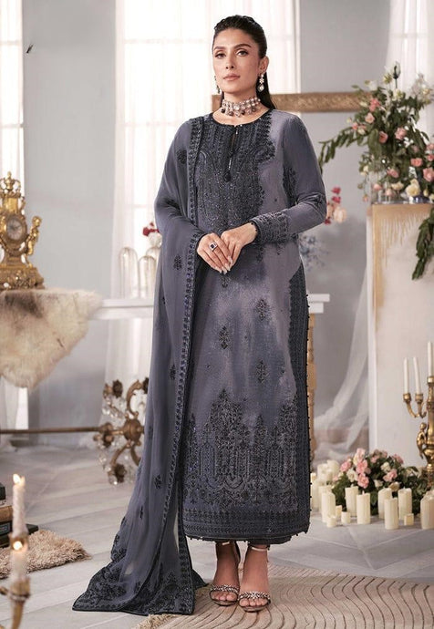 Miraal 7005 Embroidered Velvet Dress with Pure Chiffon Embroidered Dupatta