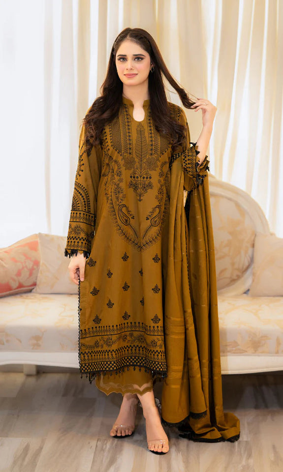 Dhanak 3-Piece Embroidered Dress D-GD 1021