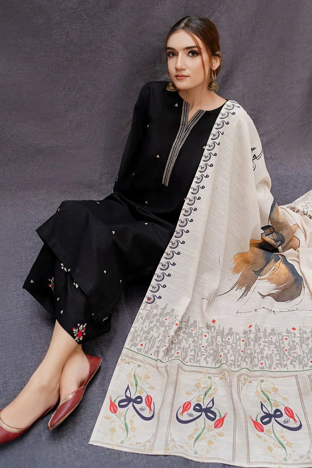 Dhanak 3-Piece Embroidered Dress D-GD T15