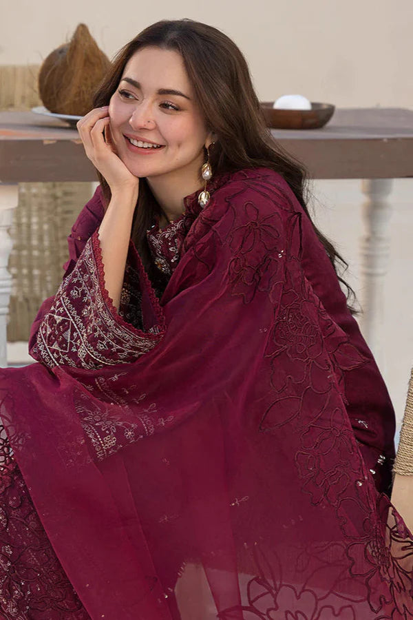 Miraal n312 - EMBROIDERED VELVET 3-PIECE DRESS WITH EMBROIDERED ORGANZA DUPATTA...zy