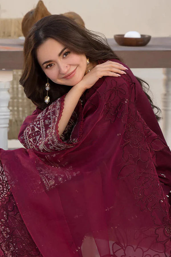 Miraal n312 - EMBROIDERED VELVET 3-PIECE DRESS WITH EMBROIDERED ORGANZA DUPATTA...zy