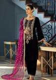 Miraal 964-3PCs Velvet Dress With Embroidered Organza Dupatta