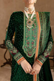 Miraal 974 GREEN-3piece Embroidered Velvet Dress