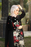 Miraal 7004 Embroidered Velvet Dress