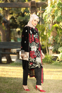 Miraal 7004 Embroidered Velvet Dress