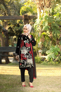 Miraal 7004 Embroidered Velvet Dress