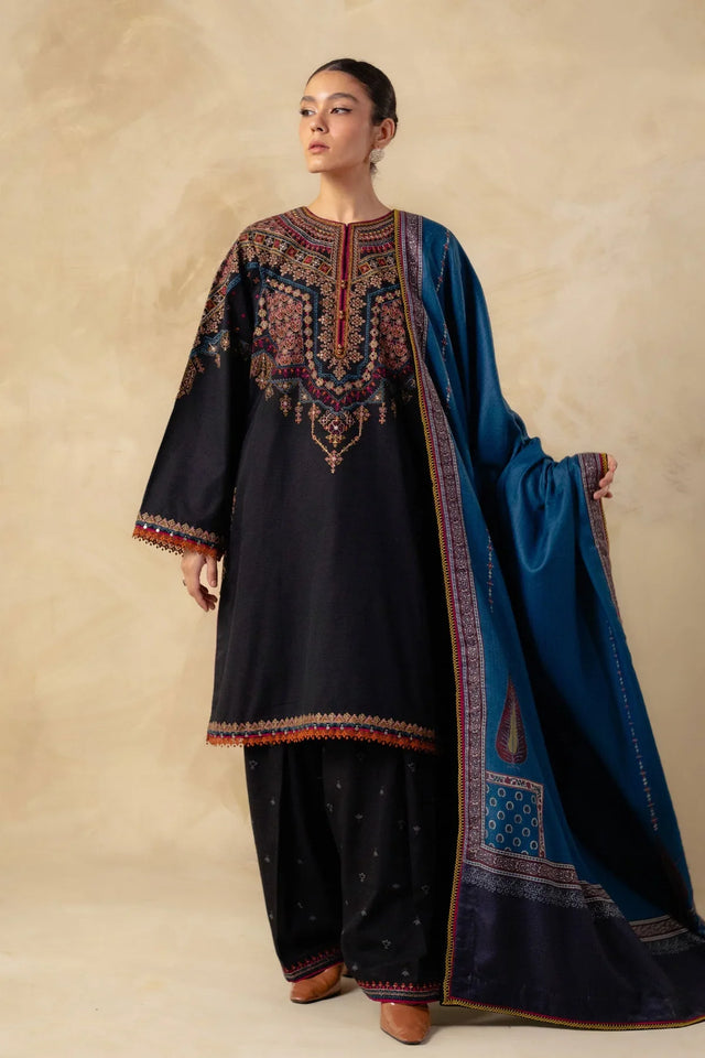 Dhanak 3PC Embroidered-652