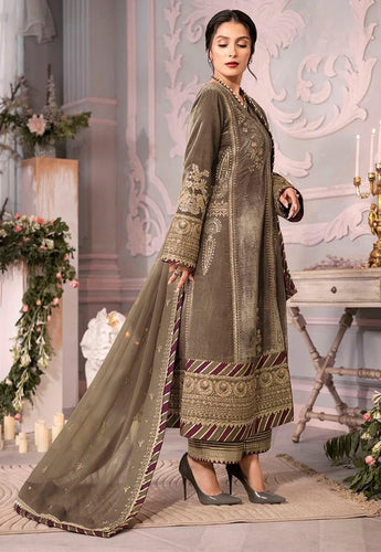 Miraal 1017-3PC VELVET EMBROIDERED DRESS WITH EMBROIDERED CHIFFON DUPATTA...zy