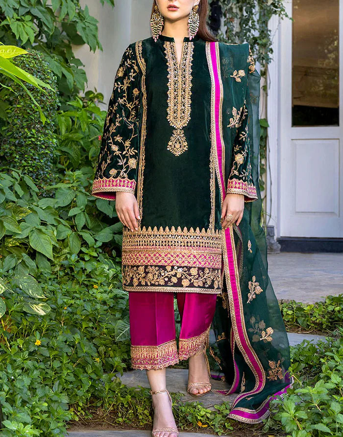 Miraal 736 EMBROIDERED VELVET DRESS...zy