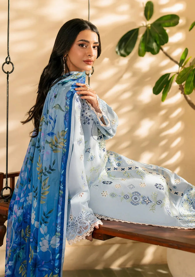 Lawn-3PC Embroidered with Digital Printed Jacquard Dupatta-5200